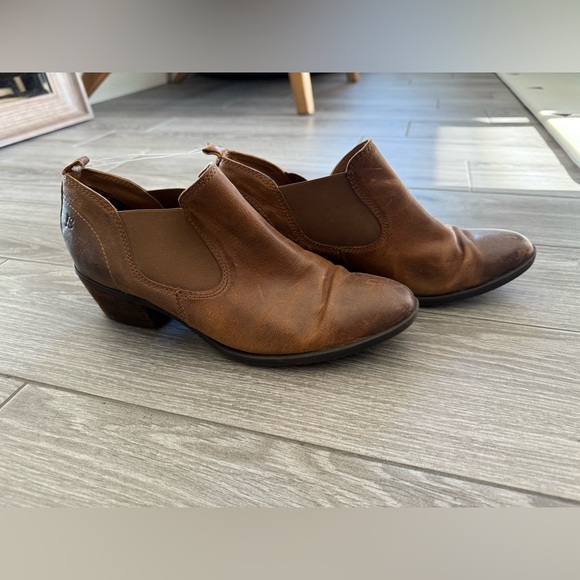 Josef Seibel|Rustic Brown Leather Ankle Booties,low heel•••Western boho style - Picture 9 of 16
